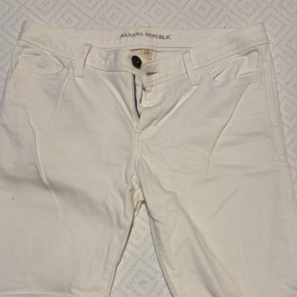 Banana Republic Cream Denim Pants